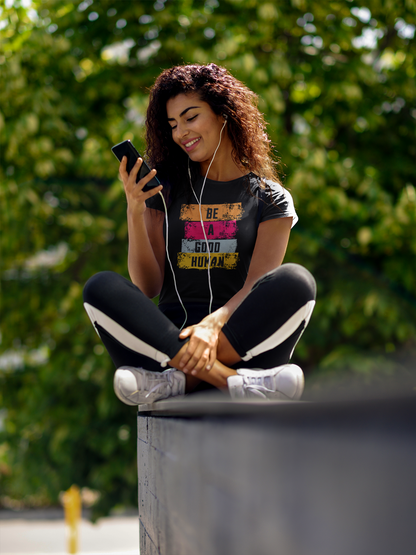Be A Good Human Unisex Softstyle T-Shirt - Inspirational Graphic Tee for Casual Wear