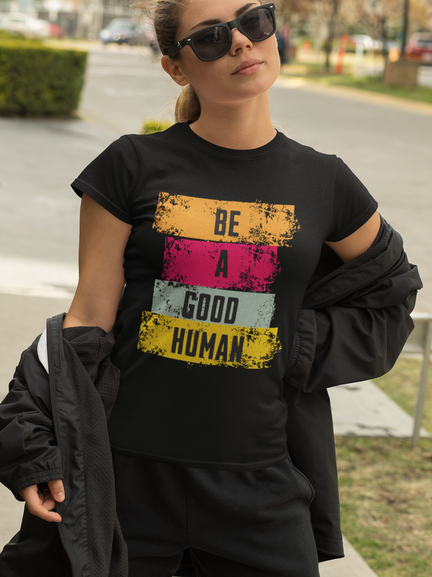 Be A Good Human Unisex Softstyle T-Shirt - Inspirational Graphic Tee for Casual Wear