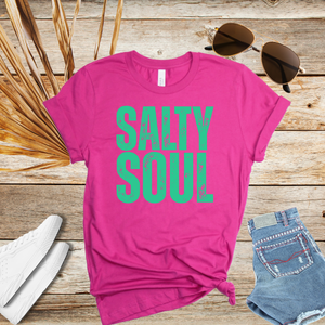 Salty Soul T-Shirt – Bold Summer Graphic Tee for Beach Lovers, Coastal Vibes & Boat Days