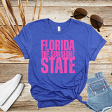 Florida The Sunshine State, Womens T-Shirt, Vacation Shirt, Summer Apparel, Trendy Gift, Casual Wear