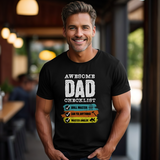 Awesome Dad Checklist T-Shirt for Men, CUSTOMIZABLE Gifts For Him, Gifts For Dad, Birthday Gift