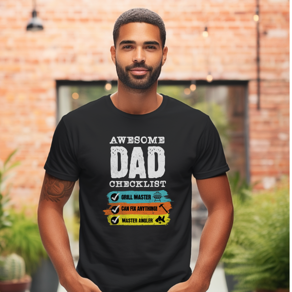 Awesome Dad Checklist T-Shirt | Customizable Father's Day Gift for Men