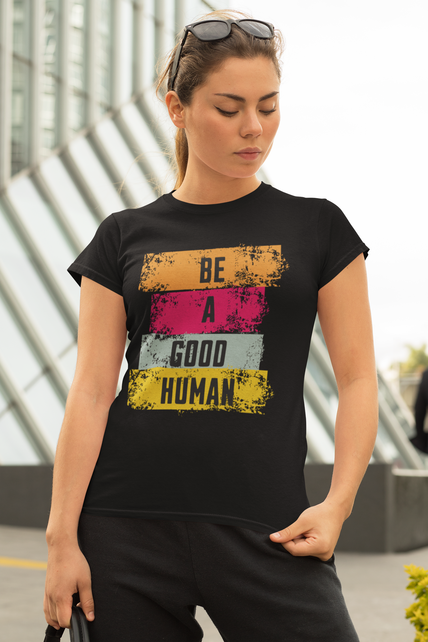 Be A Good Human Unisex Softstyle T-Shirt - Inspirational Graphic Tee for Casual Wear