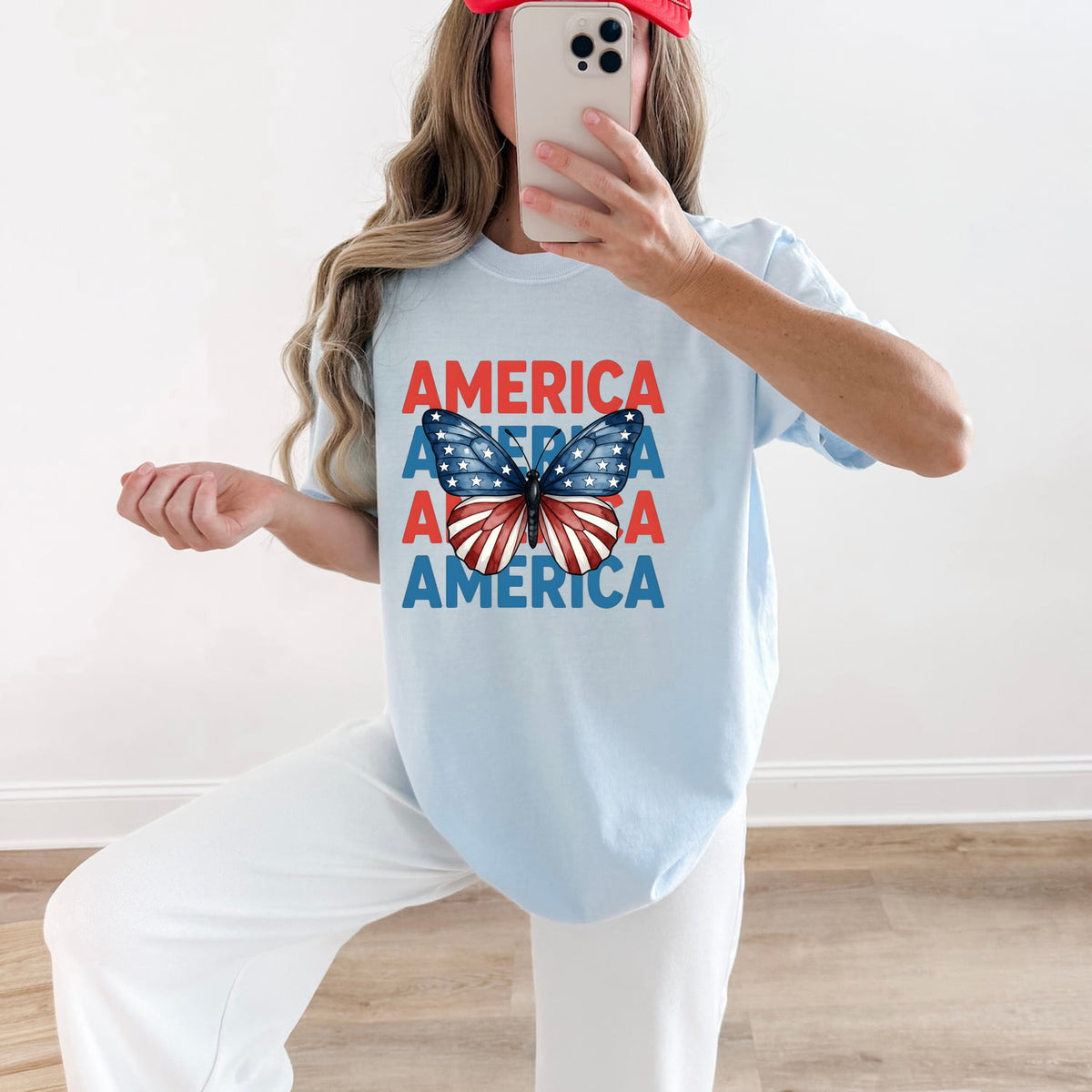 Patriotic Butterfly America Comfort Colors T-Shirt