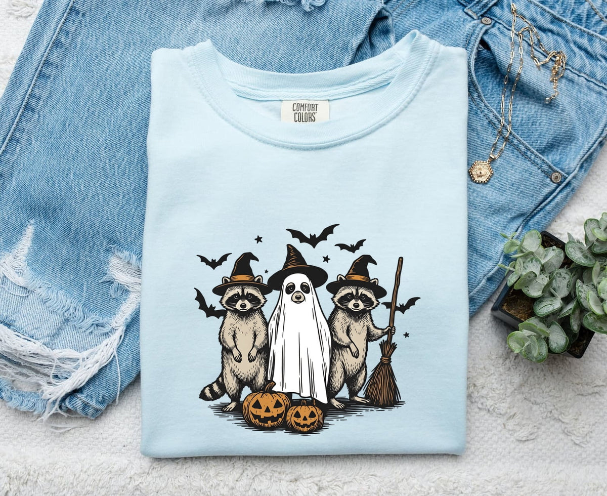 Raccoon Wizard Halloween Shirt