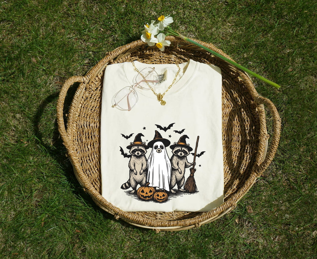 Raccoon Wizard Halloween Shirt