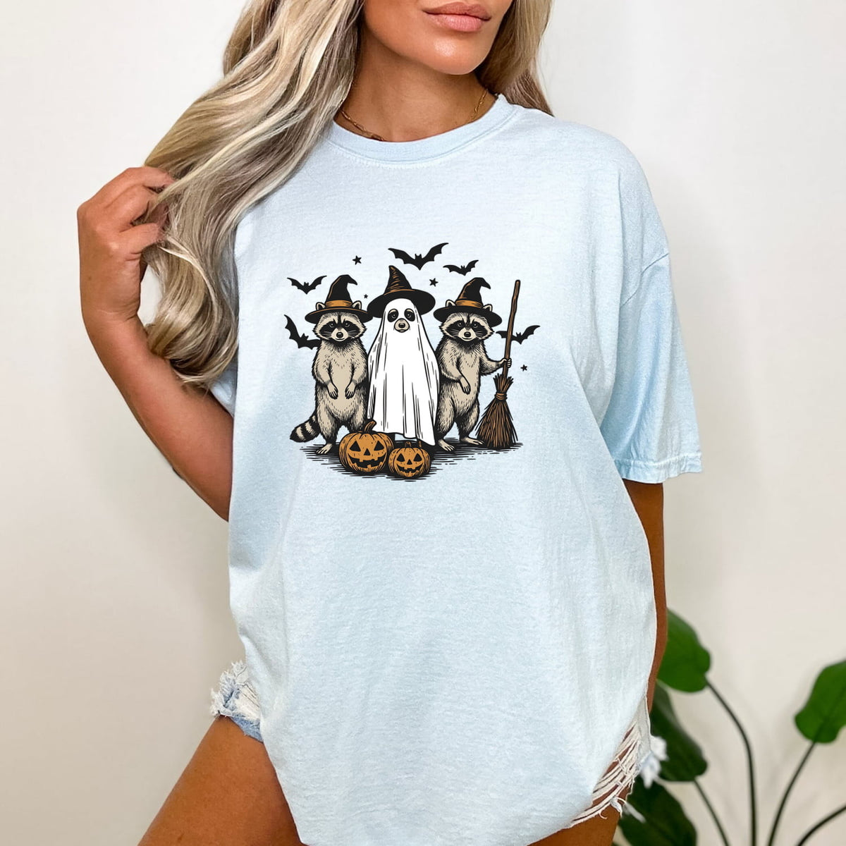Raccoon Wizard Halloween Shirt