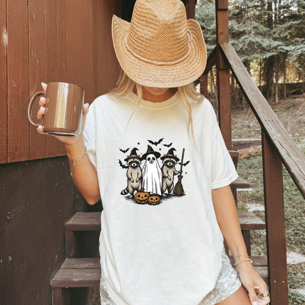 Raccoon Wizard Halloween Shirt