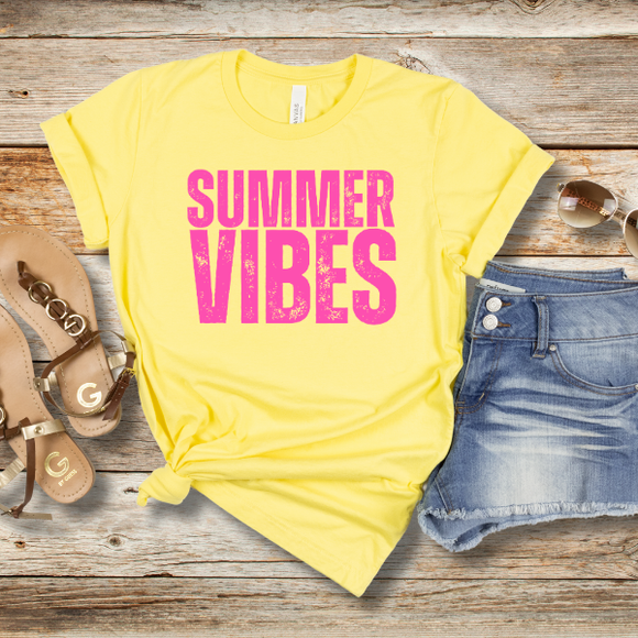 Summer Vibes T-Shirt – Bright Graphic Tee for Beach Days, Pool Parties & Vacay Style