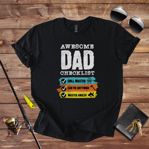 Awesome Dad Checklist T-Shirt | Customizable Father's Day Gift for Men