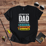 Awesome Dad Checklist T-Shirt for Men, CUSTOMIZABLE Gifts For Him, Gifts For Dad, Birthday Gift