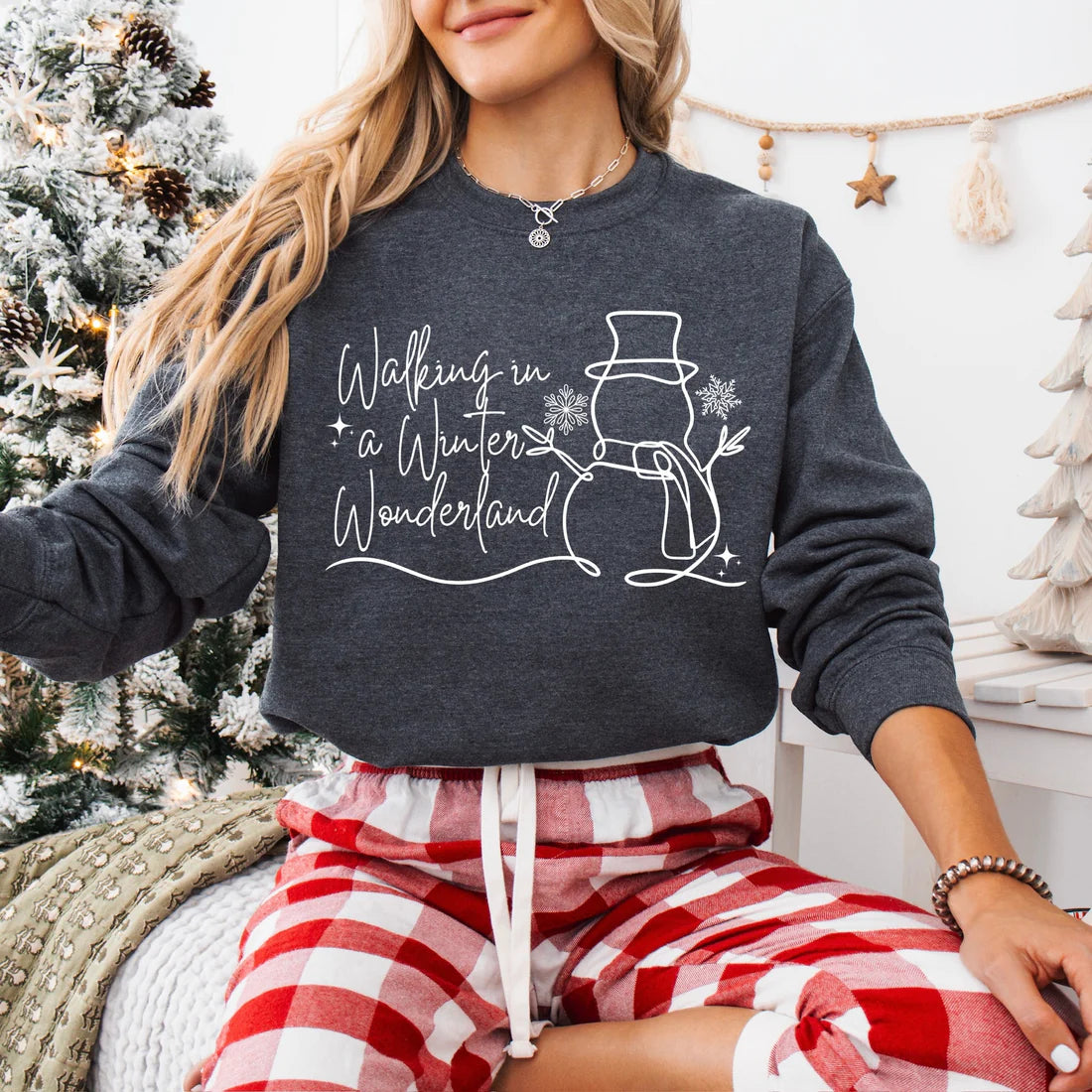 Walking In A Winter Wonderland Long Sleeve T-shirt, Christmas T-shirt, Christmas Gift