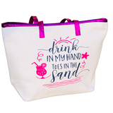 Drink In My Hand Toes In The Sand Tote Bag