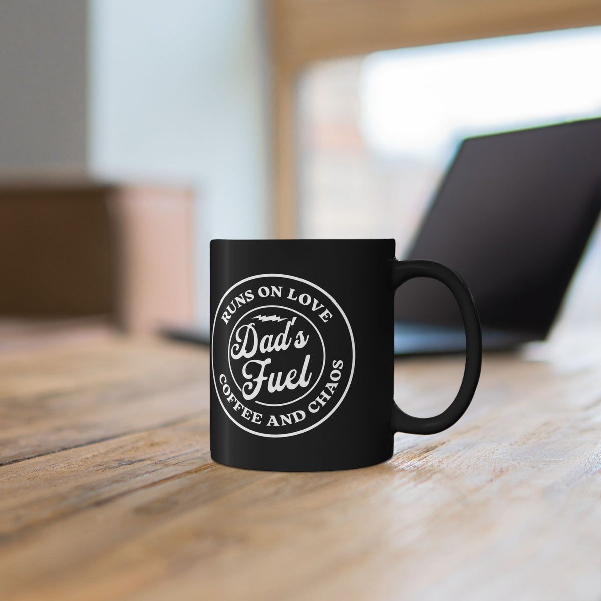 Dad Fuel Coffee Mug, Black 11oz/15oz, Gift for Dad, Father's Day, Coffee Lover, Fun Dad Mug