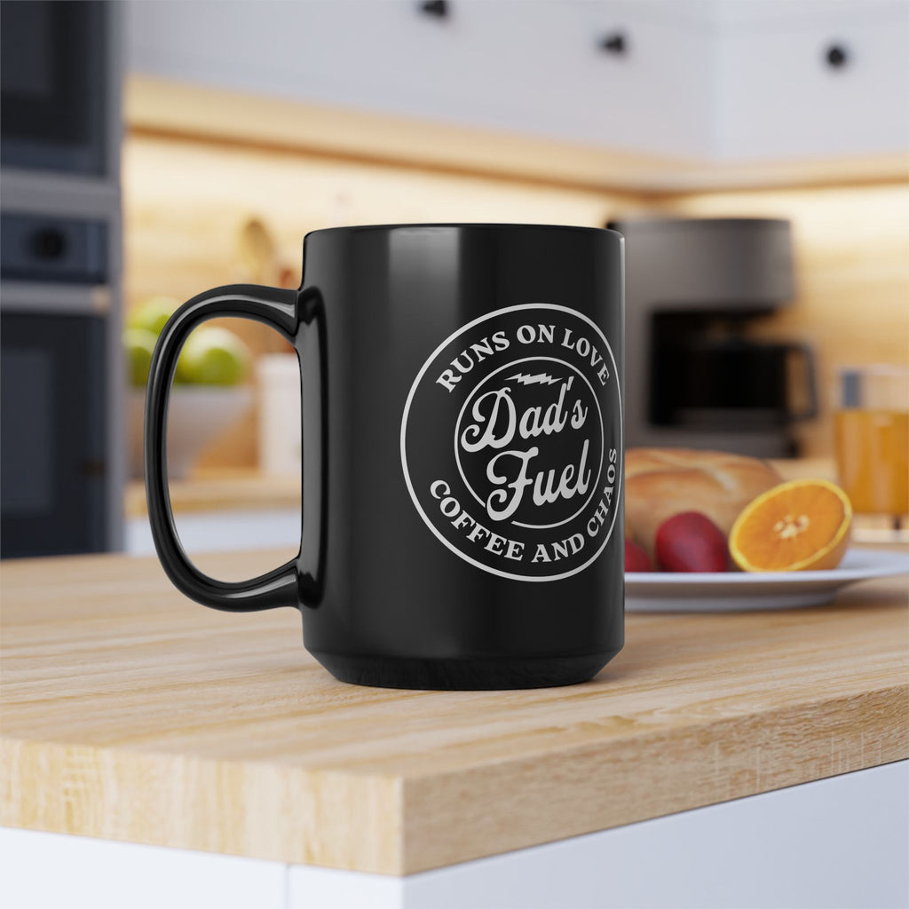 Dad Fuel Coffee Mug, Black 11oz/15oz, Gift for Dad, Father's Day, Coffee Lover, Fun Dad Mug