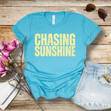 Chasing Sunshine Unisex Short Sleeve Tee - Bright Summer Vibes Graphic Tee for Beach Days, Road Trips & Sunshine Lovers