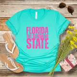 Florida The Sunshine State, Womens T-Shirt, Vacation Shirt, Summer Apparel, Trendy Gift, Casual Wear