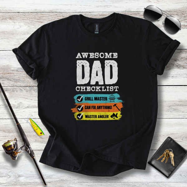 Awesome Dad Checklist T-Shirt | Customizable Father's Day Gift for Men