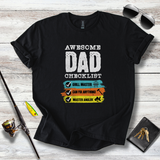 Awesome Dad Checklist T-Shirt for Men, CUSTOMIZABLE Gifts For Him, Gifts For Dad, Birthday Gift