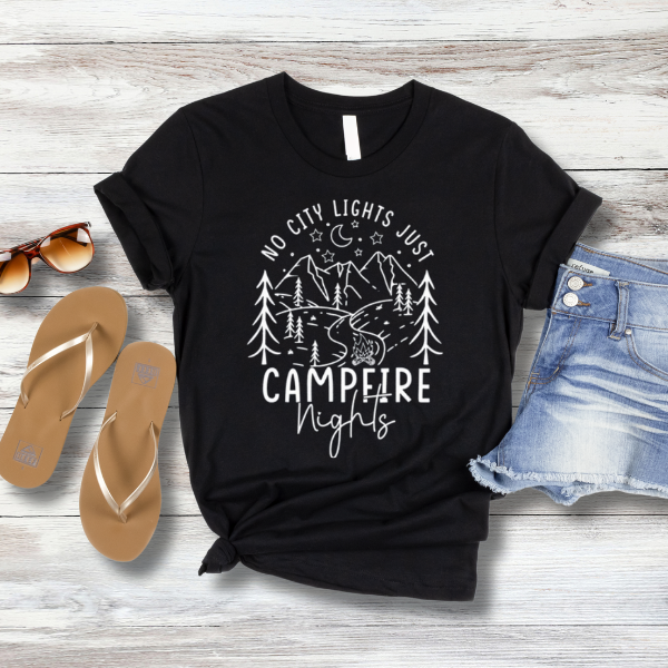No City Lights Just Campfire Nights Sweatshirt | Women's Camping Crewneck