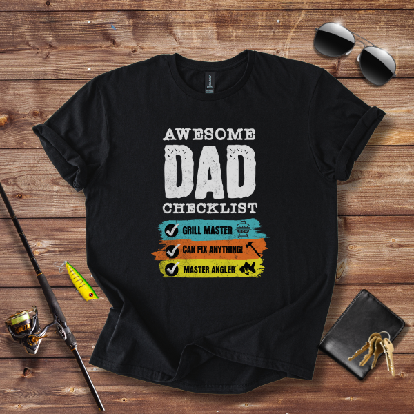 Awesome Dad Checklist T-Shirt | Customizable Father's Day Gift for Men