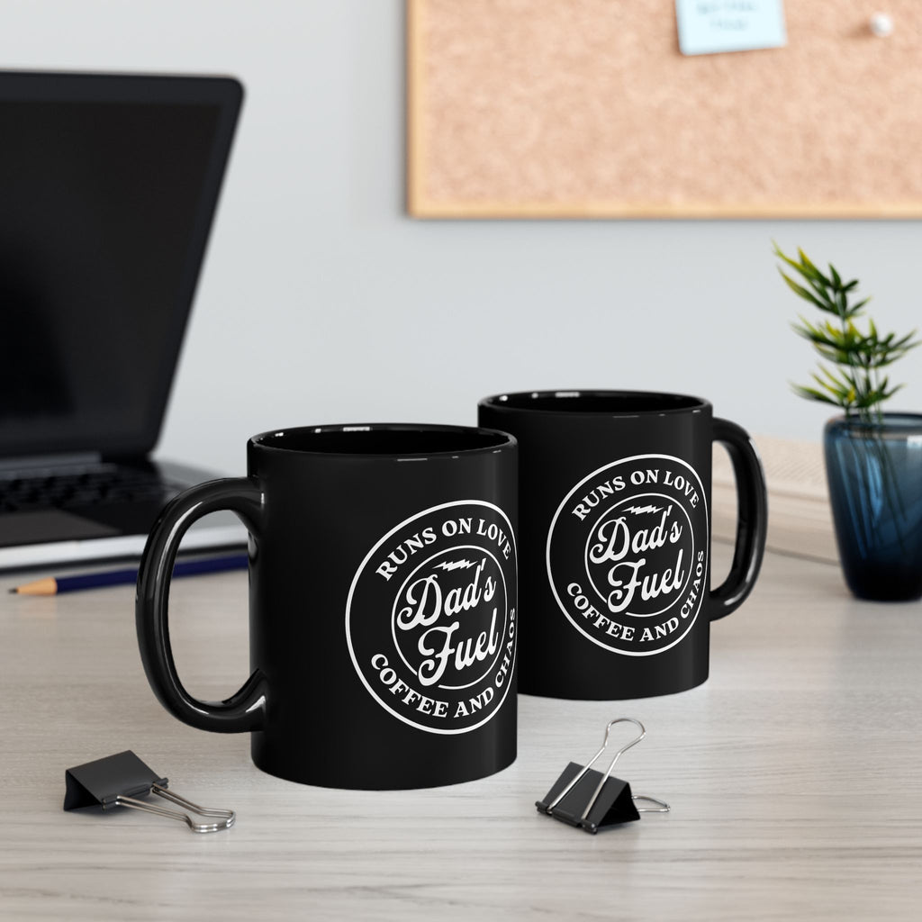 Dad Fuel Coffee Mug, Black 11oz/15oz, Gift for Dad, Father's Day, Coffee Lover, Fun Dad Mug