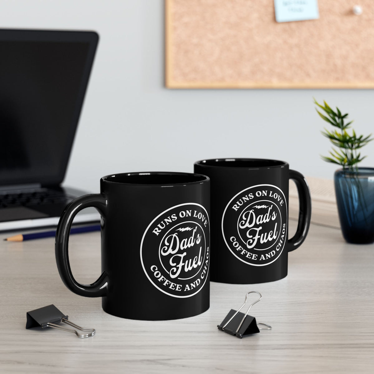 Dad Fuel Coffee Mug, Black 11oz/15oz, Gift for Dad, Father's Day, Coffee Lover, Fun Dad Mug