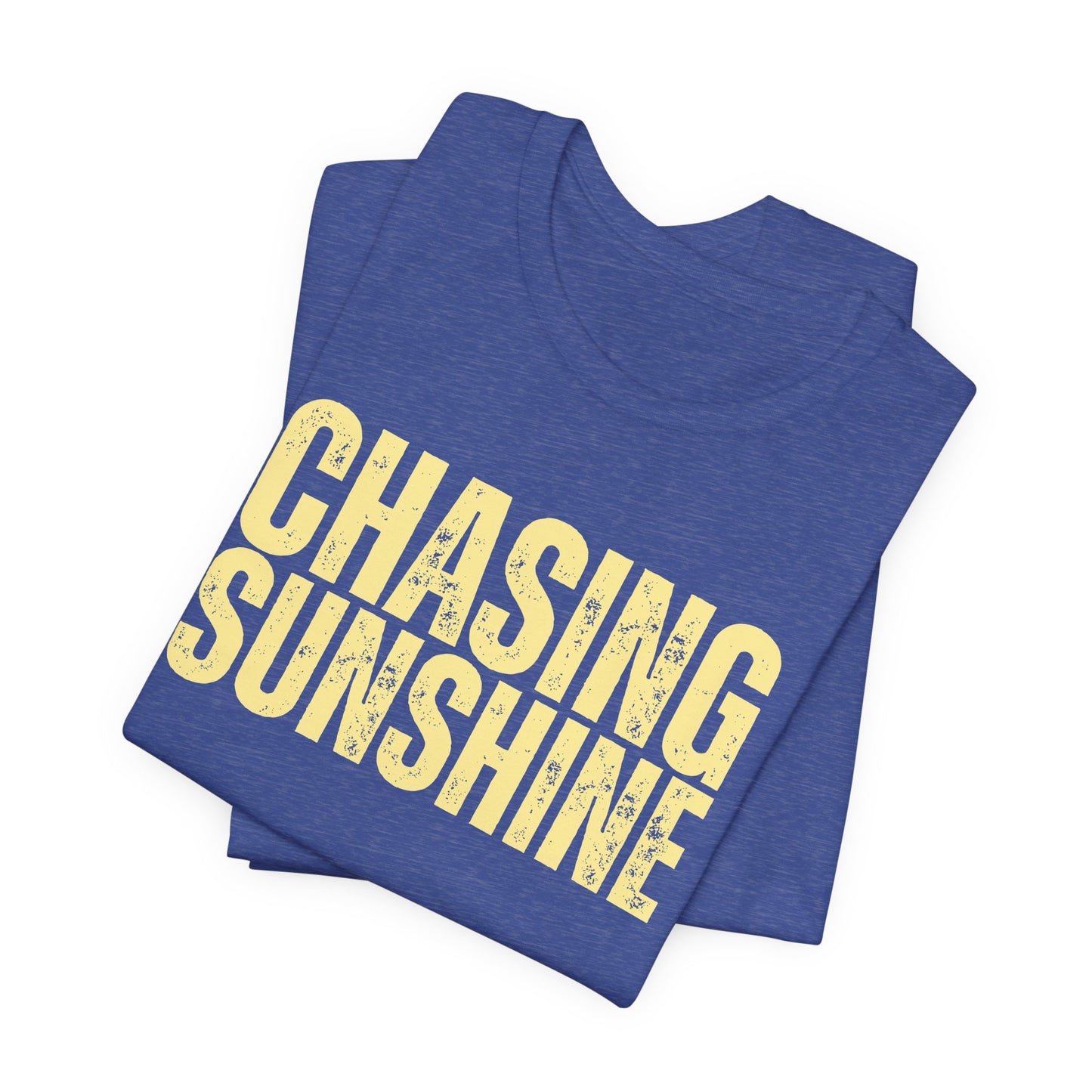 Chasing Sunshine Unisex Short Sleeve Tee - Bright Summer Vibes Graphic Tee for Beach Days, Road Trips & Sunshine Lovers