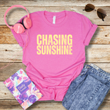 Chasing Sunshine Unisex Short Sleeve Tee - Bright Summer Vibes Graphic Tee for Beach Days, Road Trips & Sunshine Lovers
