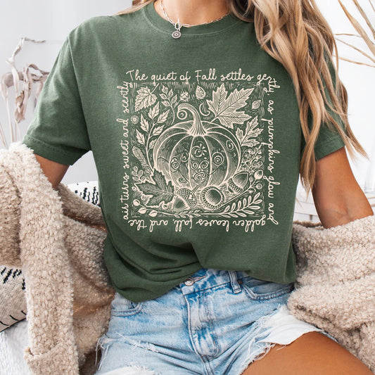 Fall Pumpkin Comfort Colors T-Shirt, Fall T-shirt, Fall Vibes, Pumkin Tee