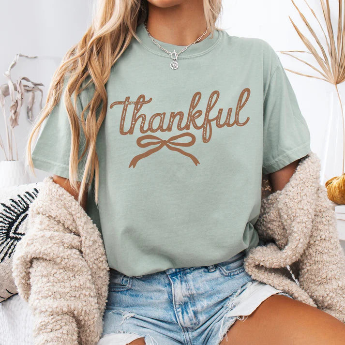 Thankful T-Shirt  Women's Fall Comfort Colors Short Sleeve Tee