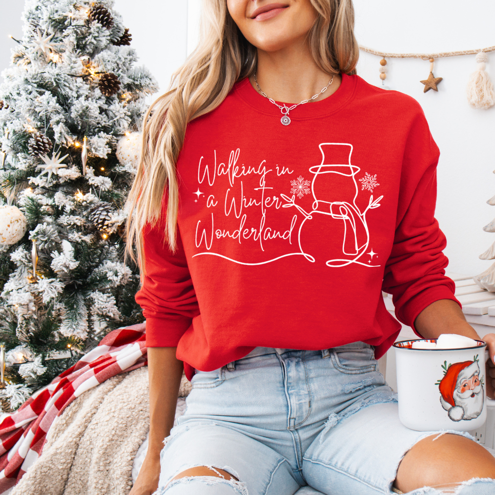 Walking In A Winter Wonderland Long Sleeve T-shirt, Christmas T-shirt, Christmas Gift