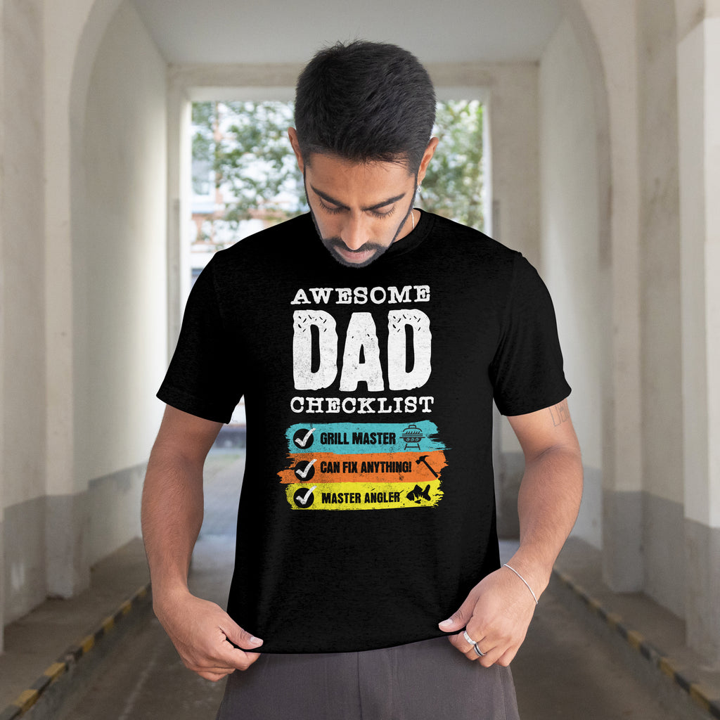 Awesome Dad Checklist T-Shirt | Customizable Father's Day Gift for Men