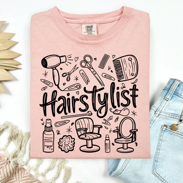 Fun Doodle Tee for Hairstylist