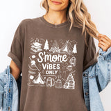 S'mores Vibes Only, Camping Tees, Comfort Colors T-Shirt, RV Camping Tee, Camping Apparel
