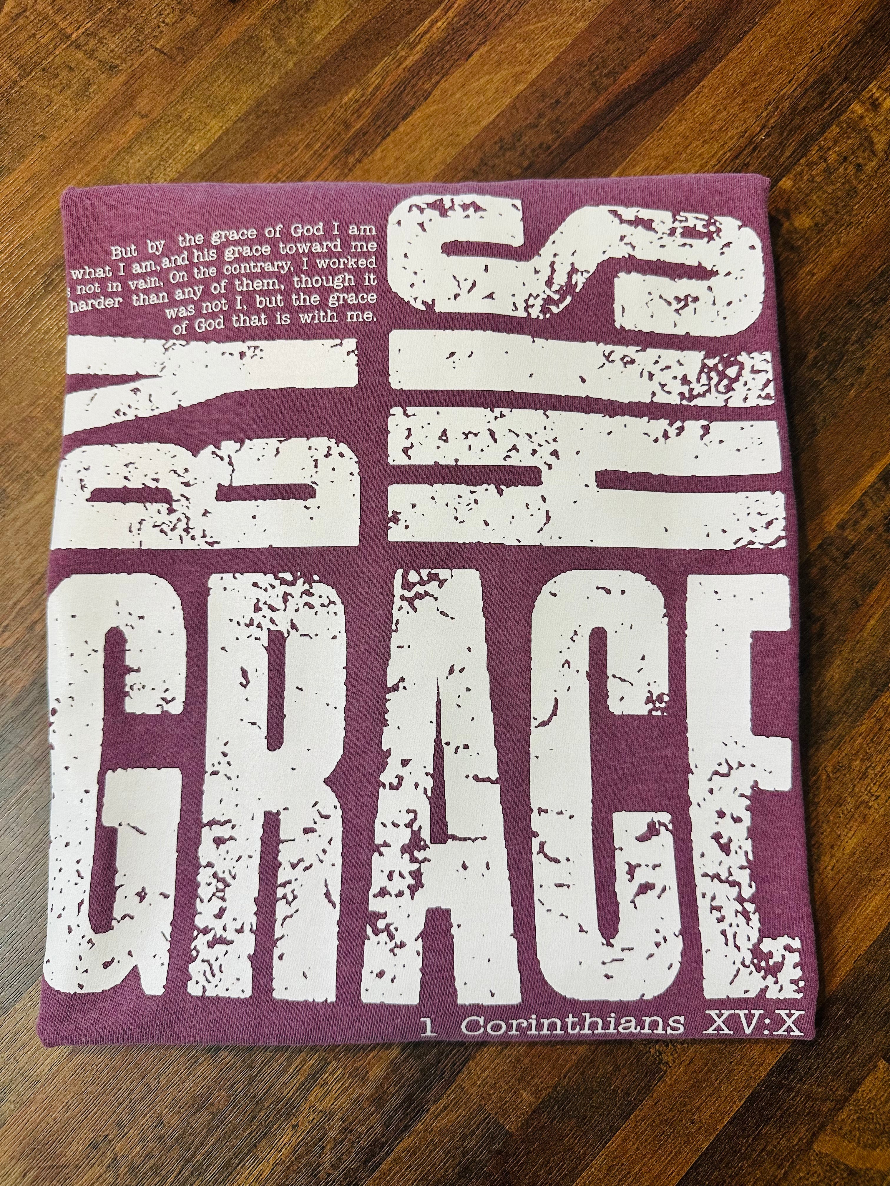 By His Grace T-Shirt | Women's Faith Based Comfort Colors Christian Tee