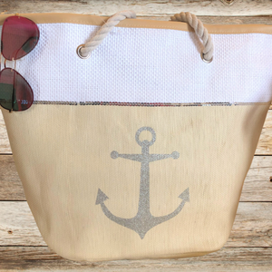 Large Anchor  Canvas Tote Bag