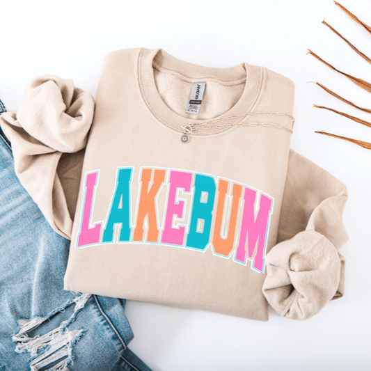Lakebum  Women's Crew Neck Sweatshirt, Lake Lovers, Lake Vibe