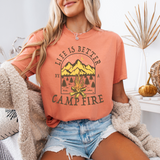 Comfort Colors,  Life Is Better By A Campfire - Women's Short Sleeve T-Shirt