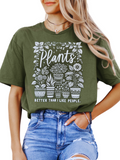 I Like Plants Better Than People, Unisex Graphic Tee, Plants, Gardening Tees, Garnding Vibes