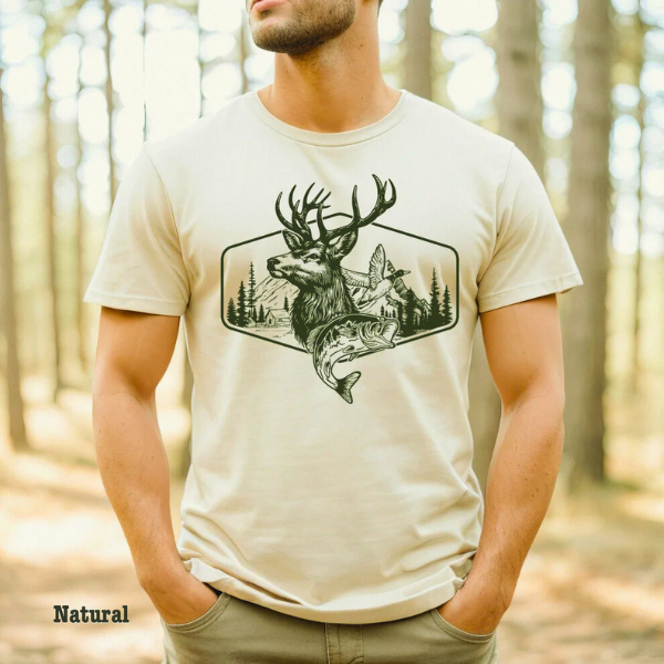 Mens Hunting and Fishing Shirt, Hunting and Fishing T-Shirt for Men, Gifts For Men