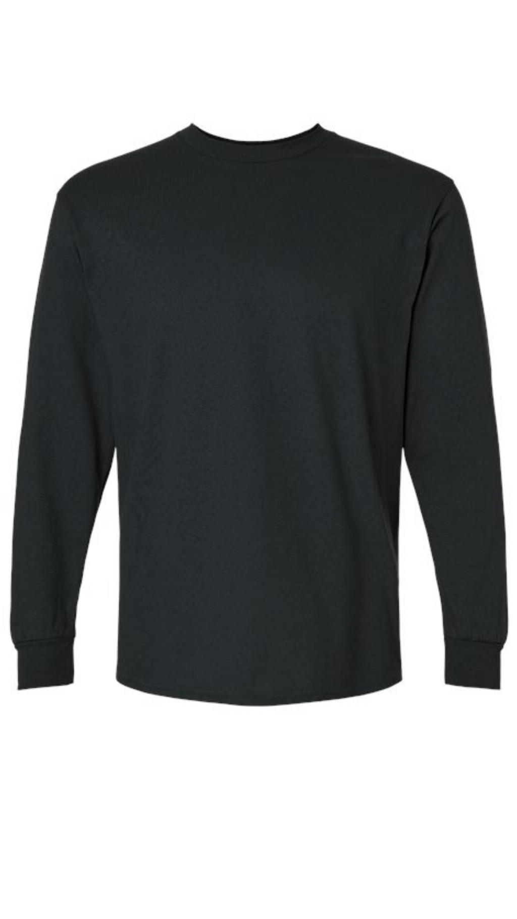 Mens Casual Black Long Sleeve Cotton T-Shirt