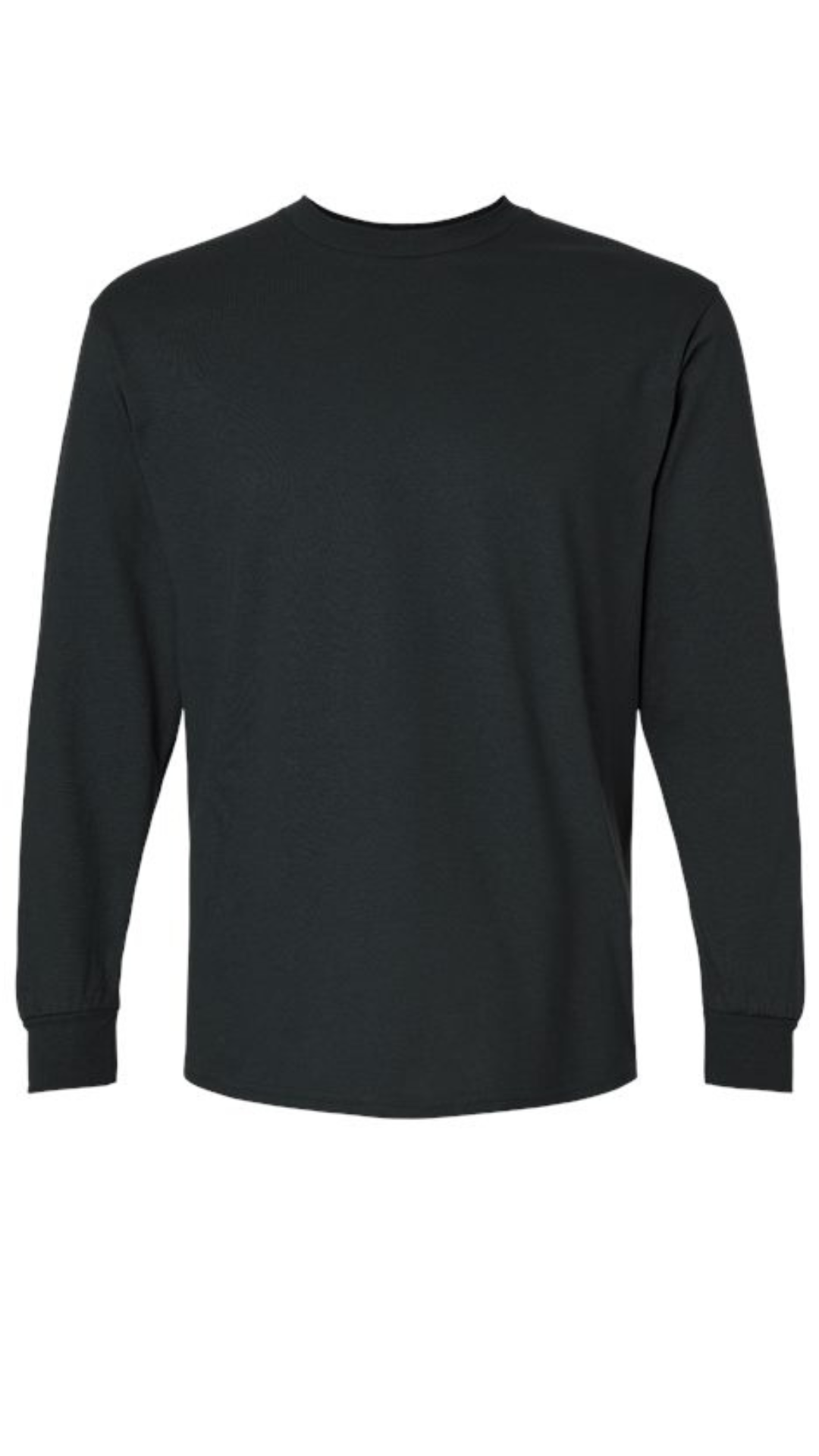 Mens Casual Black Long Sleeve Cotton T-Shirt
