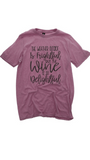 Heather Plum graphic tee "The weather outside is frightful, but the wine is so delightful"