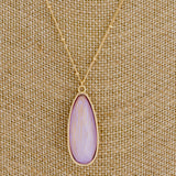Violet pendant necklace with satellite chain