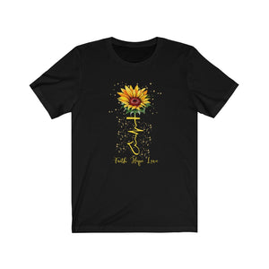 Faith, Hope and Love Sunflower Graphic Tee