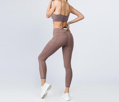 Smoky Mauve - Three Pocket Active Leggings