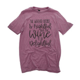 Heather Plum graphic tee "The weather outside is frightful, but the wine is so delightful"