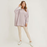 Dusty Mauve  Oversized Tunic Top Loose Fit