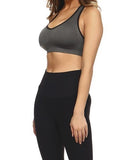Charcoal Sports Bra with Cut Out Detail at Back
